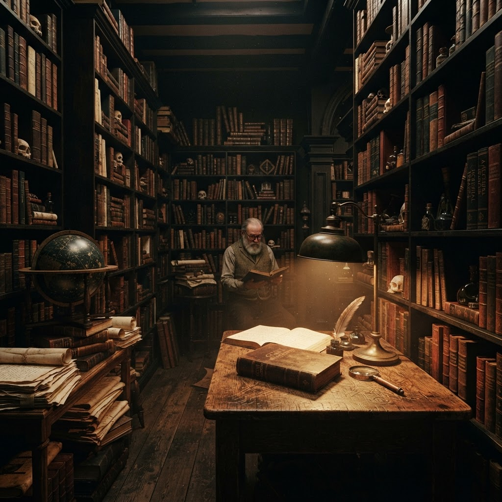Website design concept for Occult Bookstore